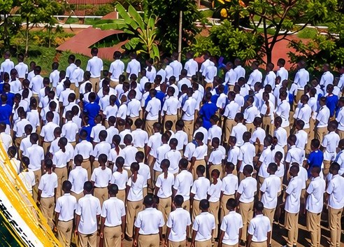 ACODES MUSHISHIRO TSS students at morning assembly